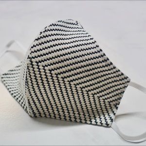 Handmade B&W Textured Face Mask